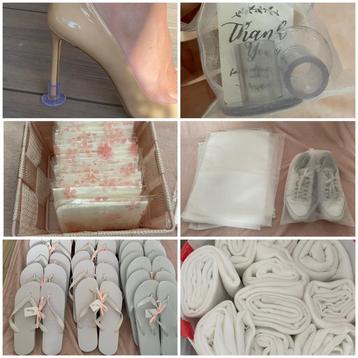 slippers, zonnebrillen, waaiers, tissues, hakbeschermers etc beschikbaar voor biedingen
