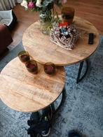 2 salon tafeltjes, Ophalen, 50 tot 100 cm, Rond, 50 tot 100 cm