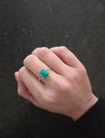 Zilveren ring met turquoise steen, Sieraden, Tassen en Uiterlijk, Ringen, 18 tot 19, Nieuw, Ophalen of Verzenden, Met edelsteen