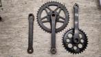 Cranks en voortandwiel voor oldtimer transporfiets, Fietsen en Brommers, Ophalen of Verzenden, Zo goed als nieuw, Racefiets, Crankstel of Pedalen