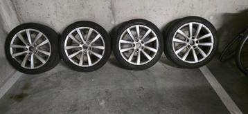 5x112 Passat b7 velgen 17 inch 2x met banden 2 is verkocht beschikbaar voor biedingen
