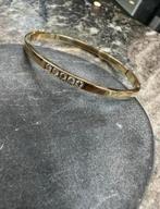 14K gouden slavenarmband met briljant, Ophalen of Verzenden, Zo goed als nieuw, Goud, Goud