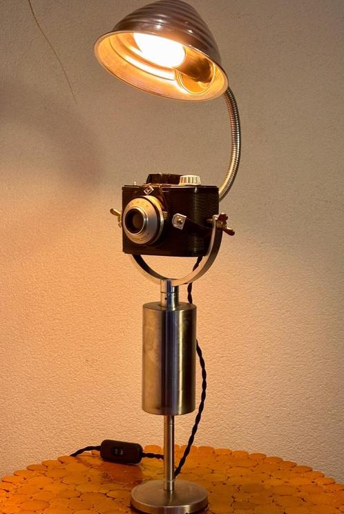 Tafellamp “Agfa Clack“, Huis en Inrichting, Lampen | Tafellampen, Gebruikt, 50 tot 75 cm, Metaal, Overige materialen, Ophalen of Verzenden