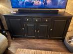 Zwart houten dressoir met gouden beslag - 180x90x50, Huis en Inrichting, Kasten | Dressoirs, Ophalen, Gebruikt, 150 tot 200 cm