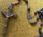 Oude Gebedssnoer met kruis/Rozenkrans van messing en hout, Ophalen of Verzenden, Gebruikt, Christendom | Katholiek