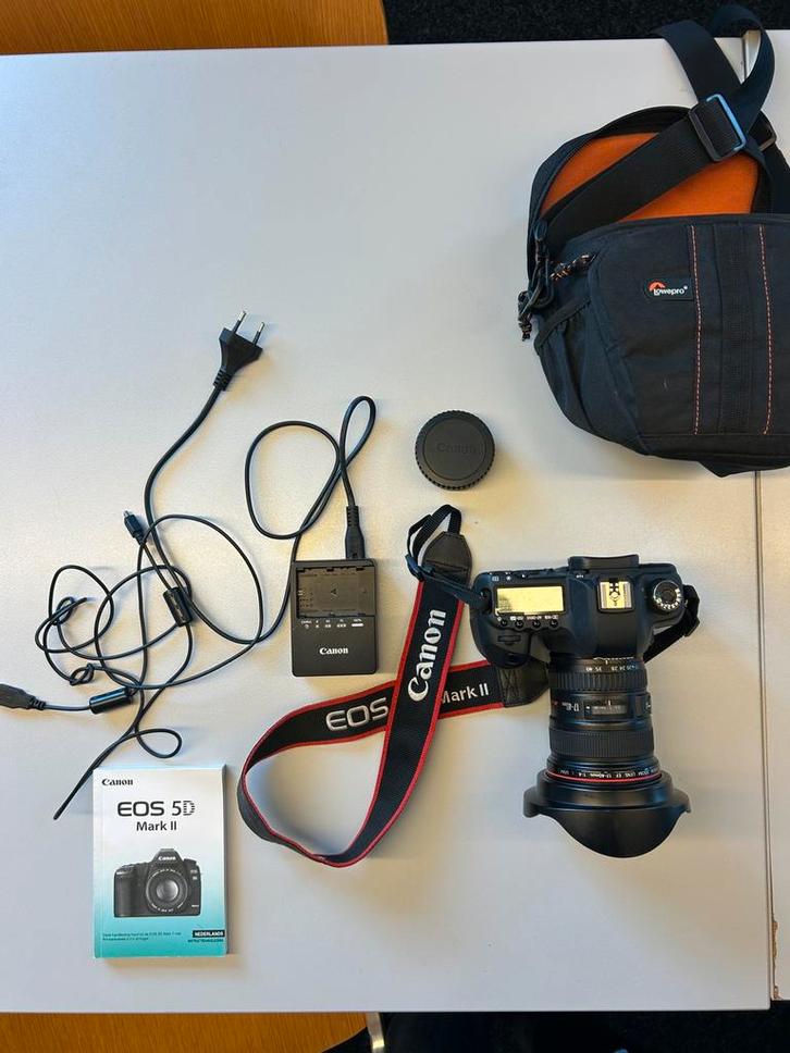 Canon eos 5d mark 2 met lens ef 17-40mm, Audio, Tv en Foto, Fotocamera's Digitaal, Zo goed als nieuw, Canon, Geen optische zoom