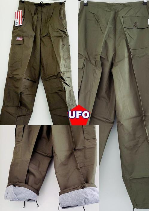 NEW- Oversized Vintage Fully Lined Parachute UFOpant 82385_M, Kleding | Heren, Broeken en Pantalons, Nieuw, Maat 48/50 (M), Groen