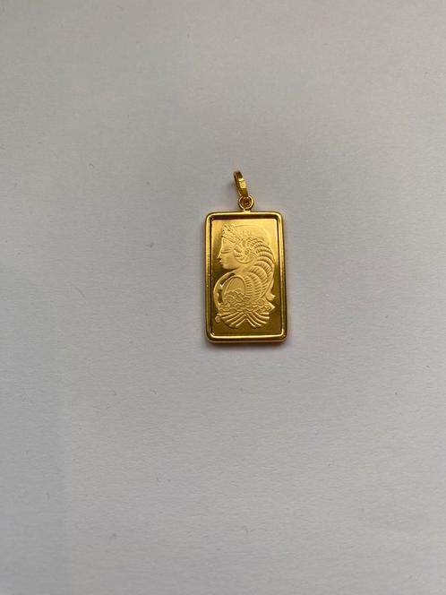 Pamp Suisse 2,5 gram goudbaar in hanger, Postzegels en Munten, Edelmetalen en Baren, Goud, Ophalen of Verzenden