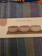 Serveertray met 3 schaaltjes - Nieuw in doos (Jens Living), Ophalen of Verzenden, Nieuw, Rechthoekig, Hout