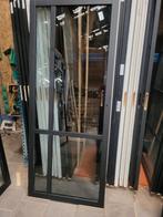 83x200cm binnendeur stomp L Staal look zwart rook glas SL10, Ophalen, Zevenaar, 80 tot 100 cm, Glas