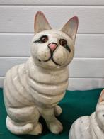 houten poezen katten beelden vijf stuks, Verzamelen, Beelden en Beeldjes, Ophalen of Verzenden
