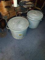diverse zinken en emaille ketels (500853), Antiek en Kunst, Curiosa en Brocante, Ophalen of Verzenden