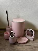 Overcompleet badkamerset 6-delig - ZGAN, Ophalen of Verzenden, Zo goed als nieuw, Roze, Overige typen