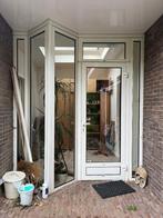 Pui hoge ramen kunststof en hout, Doe-het-zelf en Verbouw, Kozijnen en Schuifpuien, Ophalen, Kunststof, Gebruikt, Deurkozijn