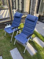 2x Inklapbare & Verstelbare Campingstoelen, Ophalen, Gebruikt