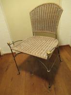 STOEL Modern Decoratief met versterkt riet op zitting en rug, Riet of Rotan, Bruin, Ophalen of Verzenden, Zo goed als nieuw