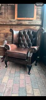 Super mooie chesterfield Oorfauteuil, Huis en Inrichting, Fauteuils, Ophalen of Verzenden, Zo goed als nieuw, 75 tot 100 cm, Leer