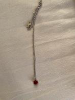 Swarovski geboortesteen ketting Juli, Ophalen of Verzenden, Zo goed als nieuw, Zilver, Ketting