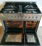 Nette staat Boretti rvs kleur fornuis 5,pits 90cm ovens, 60 cm of meer, Ophalen of Verzenden, Zo goed als nieuw, Gas