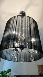 Zwarte kroonluchter met kap, Huis en Inrichting, Ophalen, Zo goed als nieuw, Metaal, 50 tot 75 cm