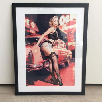 40x50cm Retro Las Vegas Pin up auto Affiche Poster beschikbaar voor biedingen