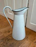 Vintage franse emaille kruik / waterkan - brocante - wit, Antiek en Kunst, Antiek | Emaille, Ophalen of Verzenden
