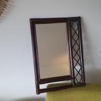 Vintage - Manou Spiegel - Wandspiegel - Halspiegel – Rotan-, Minder dan 100 cm, Minder dan 50 cm, Gebruikt, Rechthoekig