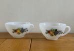 2 Arcopal Fruit de France kopjes, Ophalen of Verzenden, Overige stijlen, Kop(pen) en/of Schotel(s), Glas
