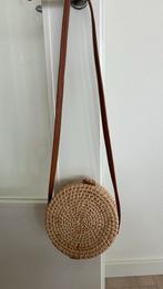 Sissy Boy Rieten Tas met Leren Band - Boho Stijl, Sieraden, Tassen en Uiterlijk, Ophalen of Verzenden, Zo goed als nieuw, Beige