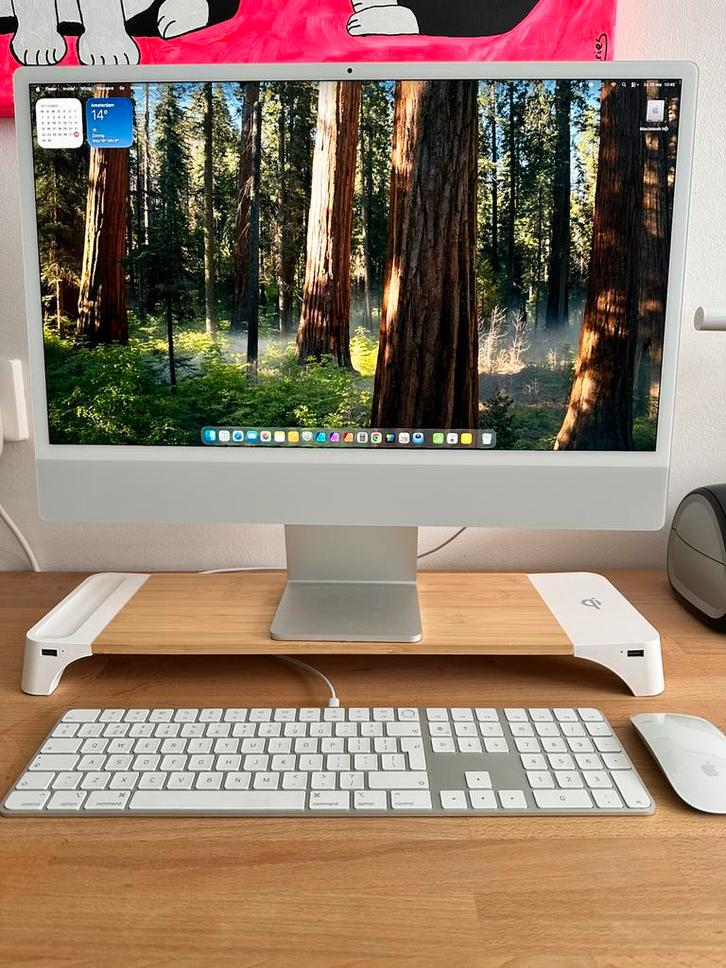 iMac, 2021, M1, grijs, 16GB/512GB SSD, numeriek toetsenbord, Computers en Software, Apple Desktops, Zo goed als nieuw, iMac, SSD