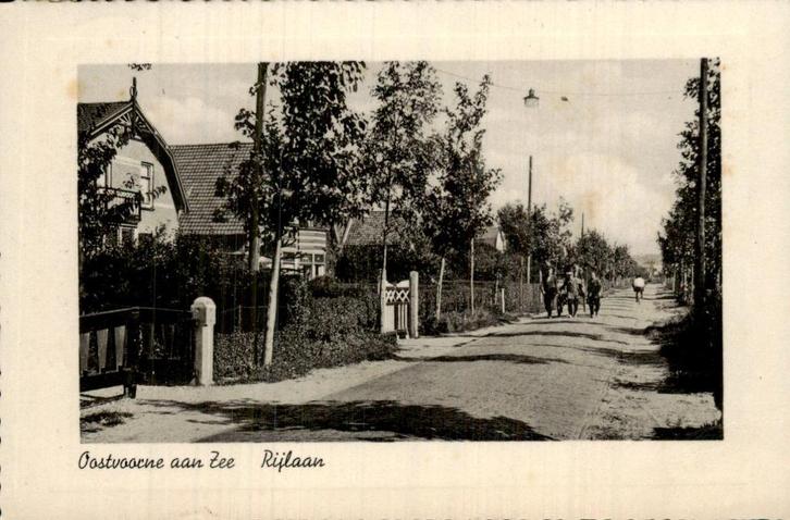 Oostvoorne - Rijlaan, Verzamelen, Ansichtkaarten | Nederland, Gelopen, Zuid-Holland, 1920 tot 1940, Ophalen of Verzenden