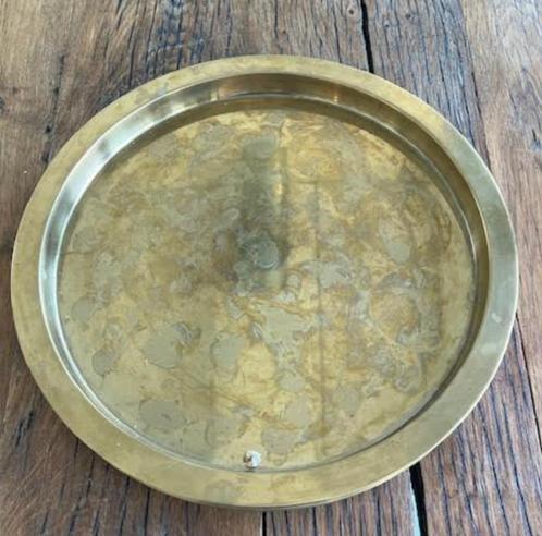 Gouden schaal (5 beschikbaar), Huis en Inrichting, Woonaccessoires | Schalen en Manden, Gebruikt, Schaal, Rond, Overige materialen