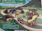 Houten treinbaan in de jungle, Kinderen en Baby's, Speelgoed | Houten speelgoed, Gebruikt, Ophalen of Verzenden