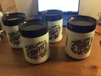 Vintage Douwe Egberts voorraadpotten set van 4. Melkglas, Huis en Inrichting, Keuken | Servies, Ophalen of Verzenden, Glas, Overige stijlen