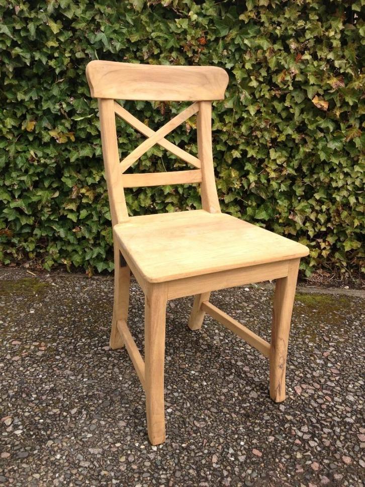 Stoel TEAKHOUT 'Cross' (ook in OUD TEAK verkrijgbaar) bijv., Huis en Inrichting, Stoelen, Nieuw, Eén, Hout, Bruin, Ophalen of Verzenden