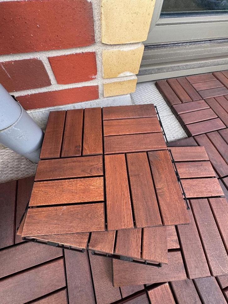 IKEA RUNNEN houten tegels – Acacia – 3 pakken + 130 losse, Tuin en Terras, Terrasdelen en Vlonders, Nieuw, Hout, Ophalen
