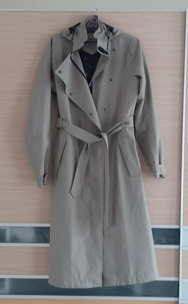AGU -  lange (fiets) dames regenjas / trench coat -  L, Kleding | Dames, Jassen | Winter, Zo goed als nieuw, Groen, Ophalen of Verzenden