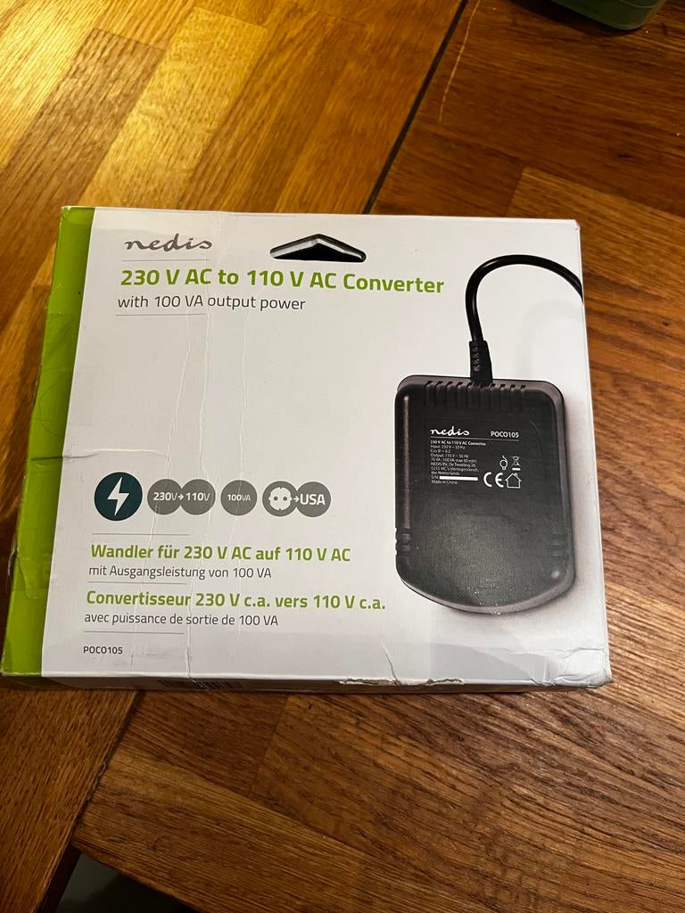 Nedis Spanningsomvormer 240V naar 110V, Ophalen of Verzenden, Nieuw