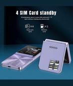 Servo Flip 7 Opvouwbare GSM Telefoon 4 Simkaarten Paars, Telecommunicatie, Mobiele telefoons | Overige merken, Nieuw, Inklapmodel