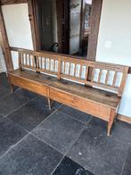 Antiek houten bankje met opbergruimte, Antiek en Kunst, Antiek | Meubels | Stoelen en Banken, Ophalen