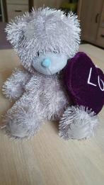 Knuffelbeer zilverkleurig. Love. Liefdesbeertje., Ophalen of Verzenden, Zo goed als nieuw, Beer