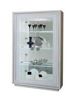 Vitrinekast Perla Swarovski steentjes hoogglans wit -AANBIED, Ophalen of Verzenden, Nieuw, 25 tot 50 cm, Glas