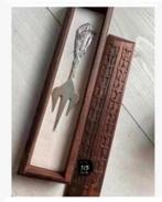 Verzilverde Gero cake vork, 15 cm, met of zonder kistje, Antiek en Kunst, Curiosa en Brocante, Ophalen of Verzenden