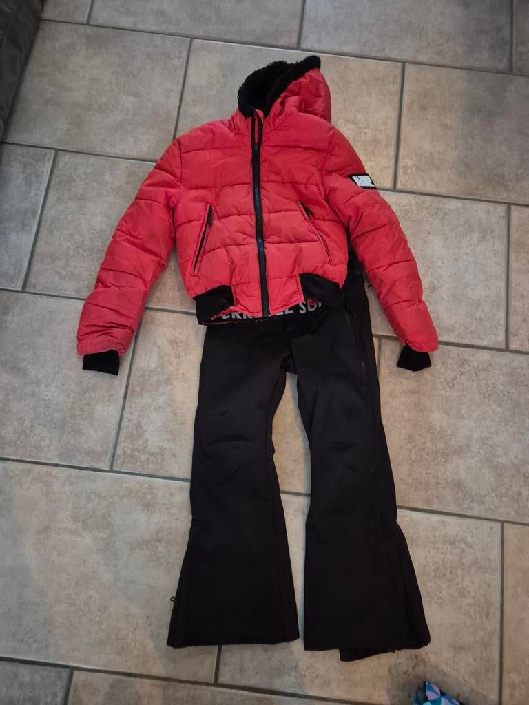 Superrebel Skijas + Skibroek Meisjes, Superrebel, Ophalen of Verzenden, Maat 34 (XS) of kleiner, Gedragen