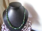 Prachtige Groene Oude Ketting, Ophalen of Verzenden, Zo goed als nieuw, Groen, Zilver