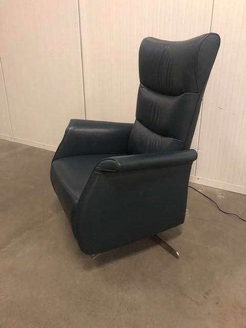 Prominent sta op stoel Wilson donkerblauw leder, Diversen, Verpleegmiddelen, Zo goed als nieuw, Ophalen of Verzenden