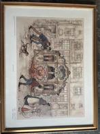 Anton Pieck Draaiorgel - Ingelijst - 56,5x43 cm, Ophalen of Verzenden