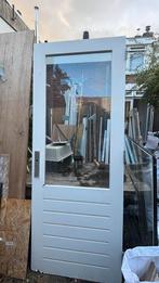 Achterdeur met glas, Ophalen, Gebruikt, 80 tot 100 cm, 200 tot 215 cm