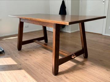 Vintage tafel eettafel donkerbruin 170x79 japandi  beschikbaar voor biedingen