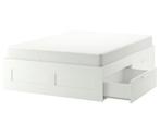 Brimnes bed 180x200cm, Ophalen, Tweepersoons, Zo goed als nieuw, 180 cm